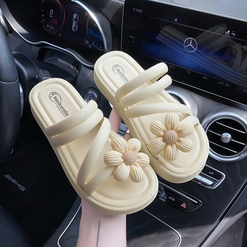 25ใหม่ฤดูร้อนใส่ออกไปข้างนอกนิยมในโลกออนไลน์ดอกไม้หวานแพลตฟอร์มแมทช์ลุคง่ายรองเท้าแตะรองเท้าชายหาด-0