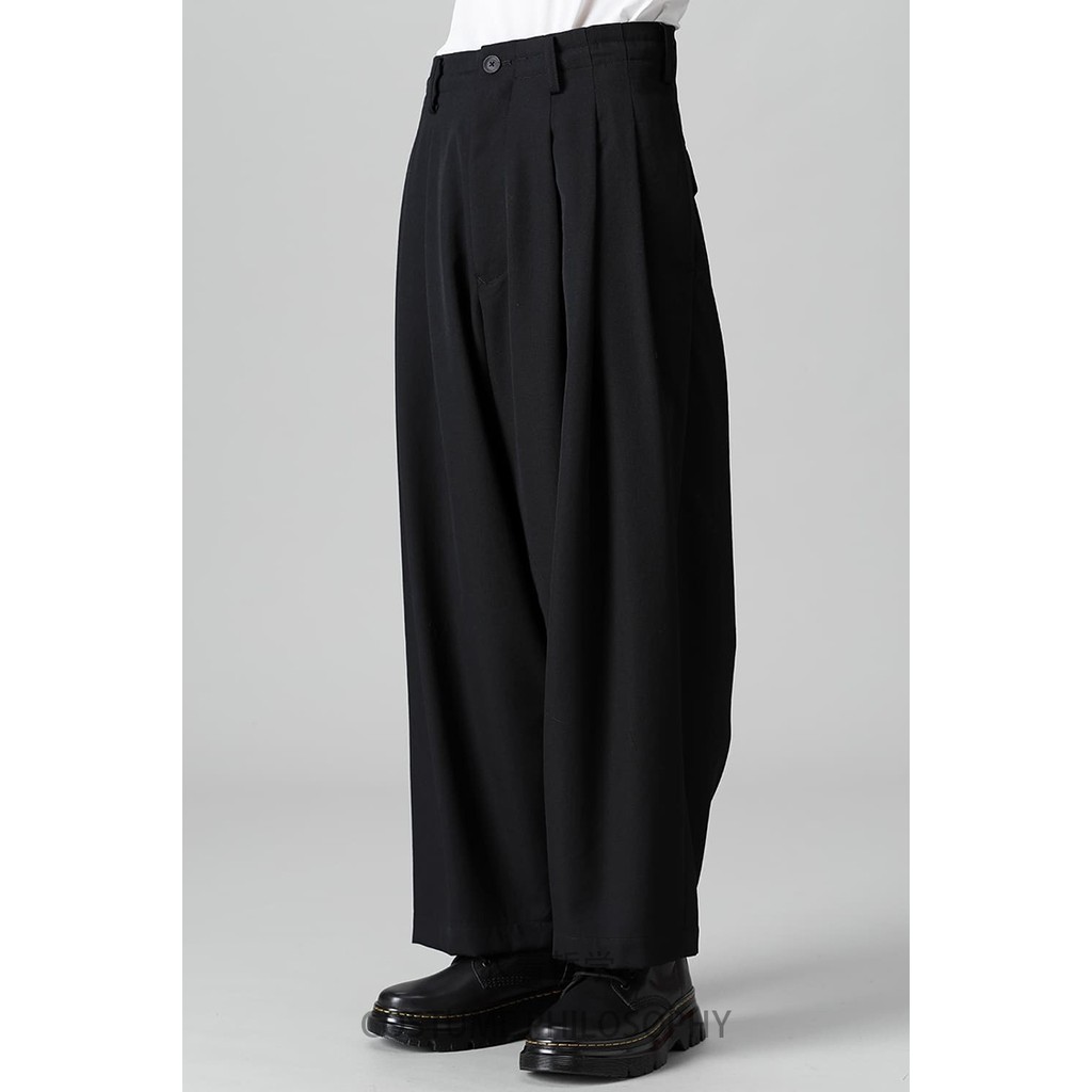 Yoji Yamamoto สไตล์กางเกงขาบานสำหรับผู้ชาย ดีไซน์หลวมๆ เหมาะสำหรับใส่ลำลอง