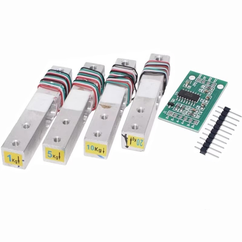 1 กก., 5 กก. 10 กก. 20 กก. เซ็นเซอร์แรงดันชั่งน้ําหนักช่วงเล็กพร้อมโมดูล HX711AD