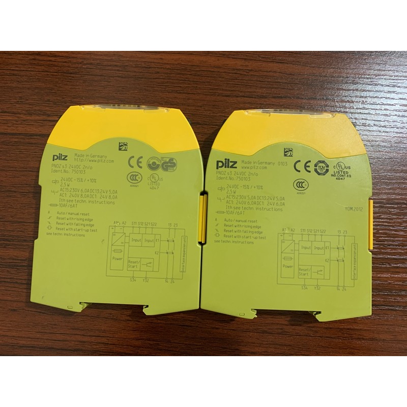 PILZ PILZ รีเลย์นิรภัย PNOZ s3 24VDC 2n/o 750103 พร้อมสต็อก รับประกันสินค้าของแท้