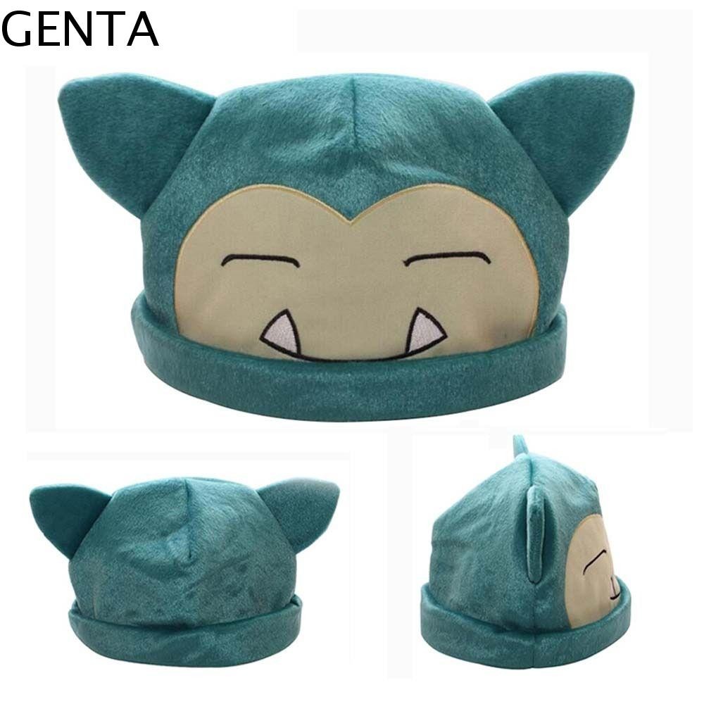 GENTA อะนิเมะ Pokemon หมวกขนาดแฟชั่นอะนิเมะหมวกฤดูหนาว Warm หมวกนุ่มยัดไส้สําหรับผู้ชายผู้หญิง Plush หมวก