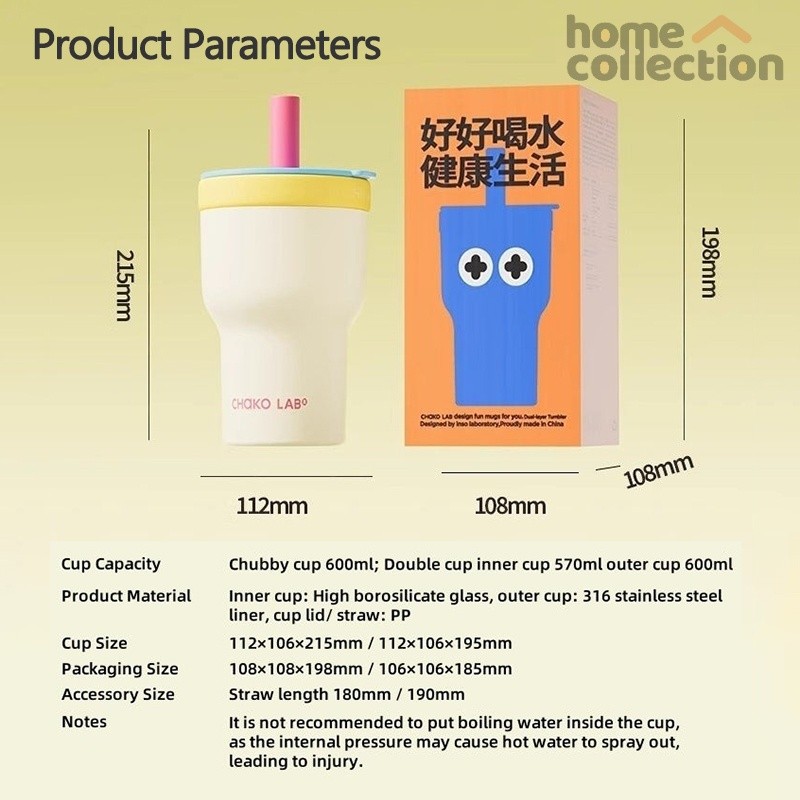 Chakolab Dual-layer Tumbler สแตนเลส 316 ถ้วยแก้วโบโรซิลิเกตสูงสองชั้น แก้ว coffee cup แก้วกาแฟ ของขวัญ - รูปที่ 7