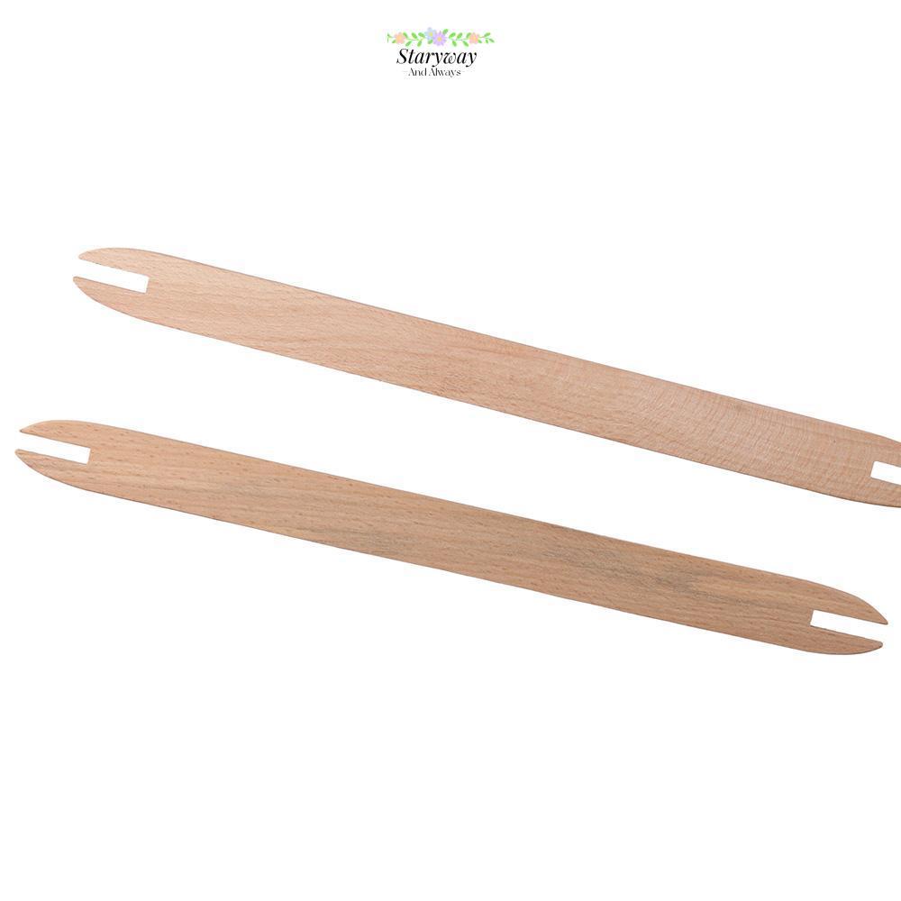 STARYSWAY ทอผ้าเครื่องมือ, 30*2.3 ซม.Log สีทอผ้า Loom, Loom 2 ชิ้นไม้ทอผ้ากระสวยงานฝีมือ DIY