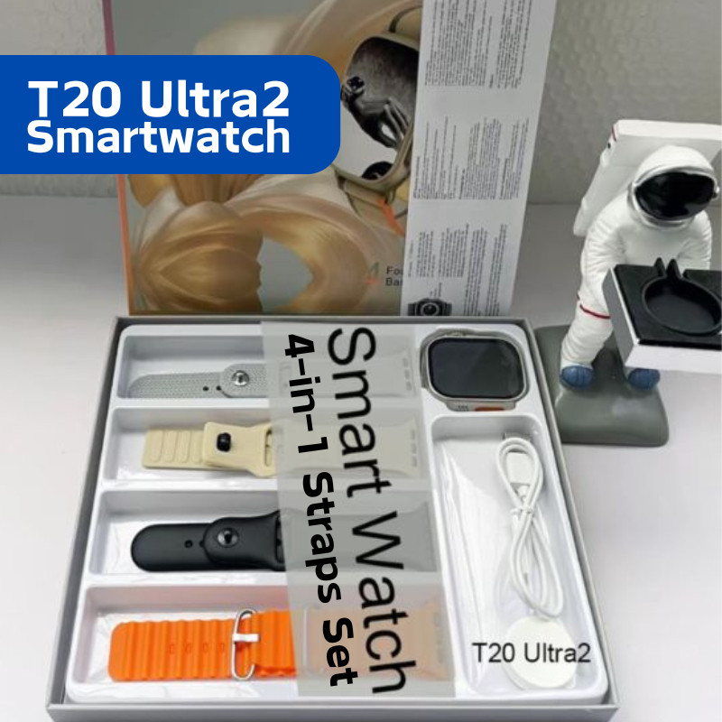 4 in 1 Strap Smart Watch T20 Ultra 2 นาฬิกาสปอร์ตสําหรับผู้ชายผู้หญิง Bluetooth Call SmartWatch