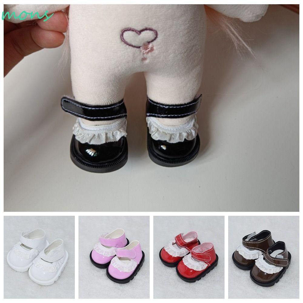 MONS Mini Shoes, Leather Replacement Doll Shoes, Mini 20cm Lace Doll Dressing ของขวัญวันเกิด