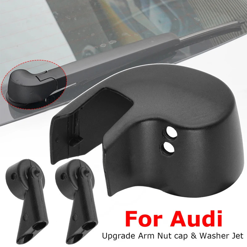 กระจกด้านหลัง Wiper Arm Nut Bolt ฝาครอบเครื่องซักผ้าหัวฉีด Jet สําหรับ Audi A1 Sportback A3 8P 8V A4