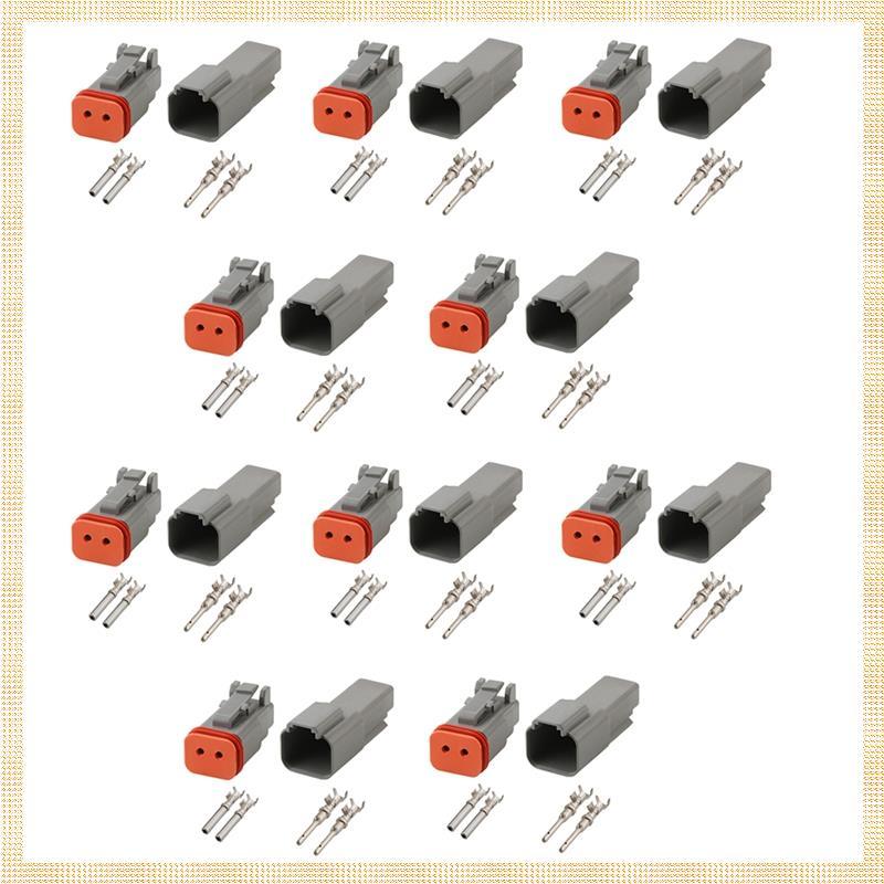 DT 2-Pin ขั้วต่อไฟฟ้ากันน้ํา DT06-2S DT04-2P ปลั๊กเซ็นเซอร์อุณหภูมิอากาศเข้าพร้อมเทอร์มินัลกลม
