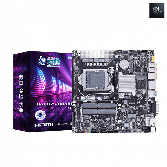 DIY FOR YOU Mini-ITX ddr4 H310 H510 H610 H61 H81 ITX เมนบอร์ด GA + HDMI 17x17 ซม.อุตสาหกรรมควบคุม Al