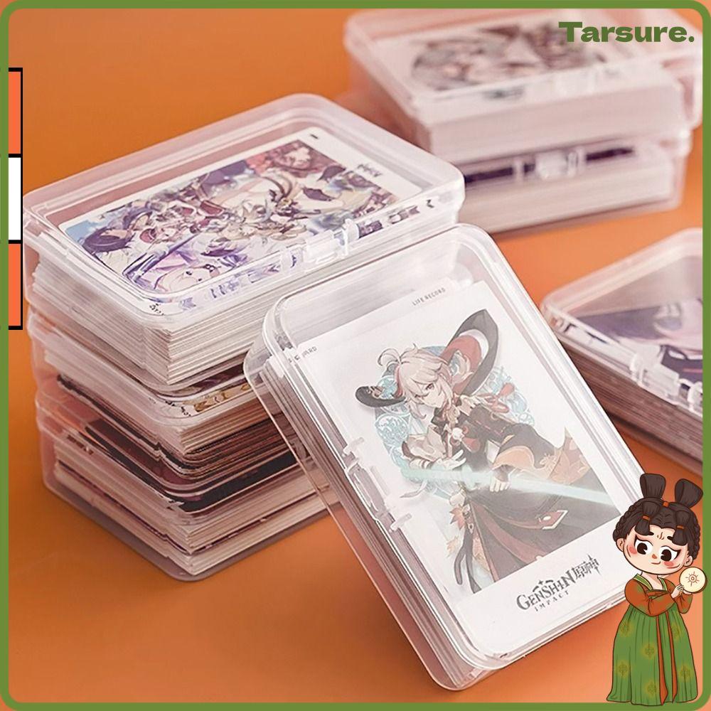 TARSURETH ฝาครอบการ์ดรูปถ่าย 1 ชิ้น, กล่องเก็บการ์ดป้องกันโปร่งใส, ฝุ่นพลิกด้านบนคนดังเกาหลีผู้ถือโฟโต้การ์ดไอดอล