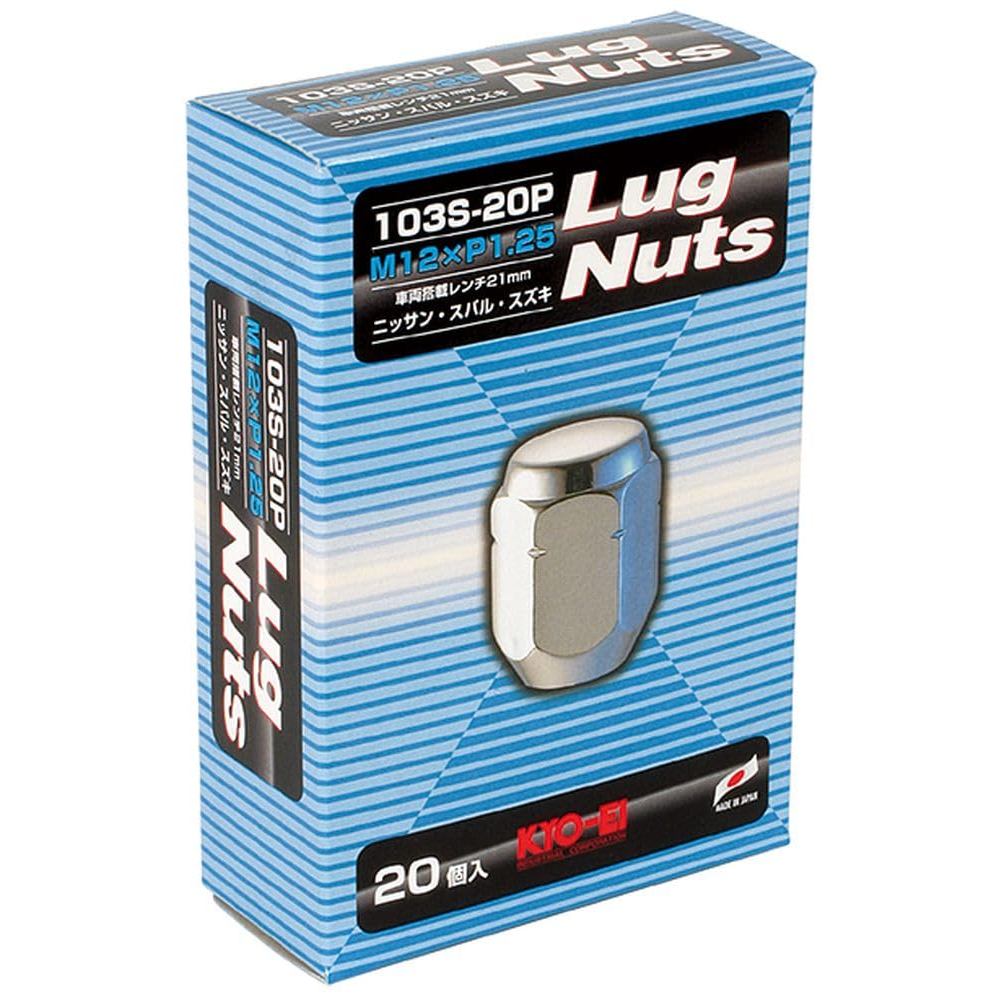KYO-EI Lug Nut Quantity 20ชิ้น แบบถุง 21HEX M12 x P125 103S-20P