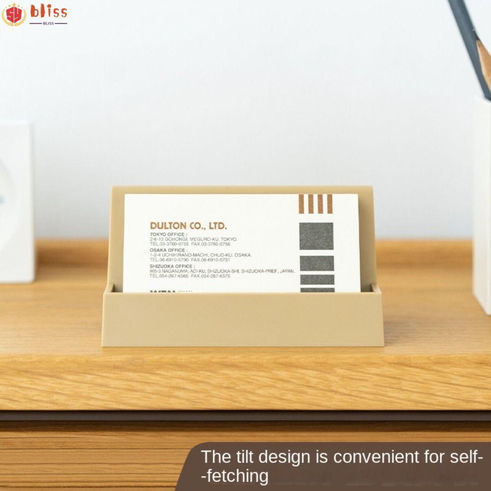 BLLISS Business Card , Simple Durable Desktop Shelf Box, Location Card Organizer คุณภาพสูง Creative 
