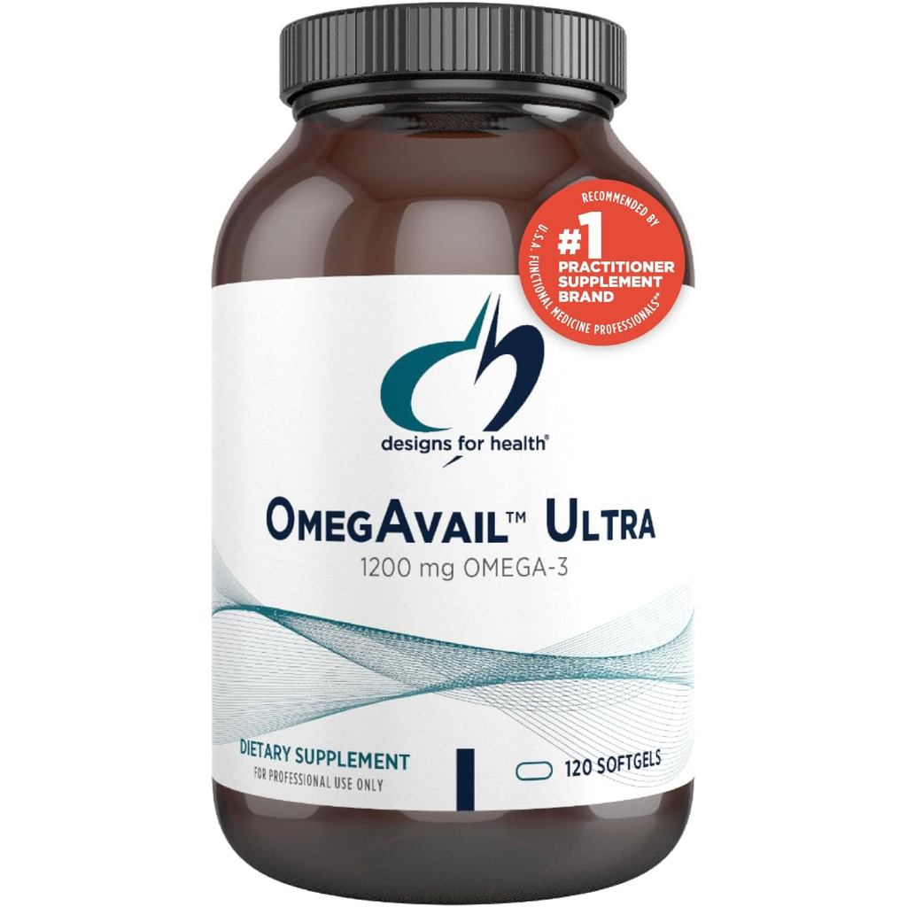 การออกแบบเพื่อสุขภาพ gAvail Ultra TG Fish Oil 1200mg - Triglyceride Form ga 3 อาหารเสริมน้ํามันปลาพร