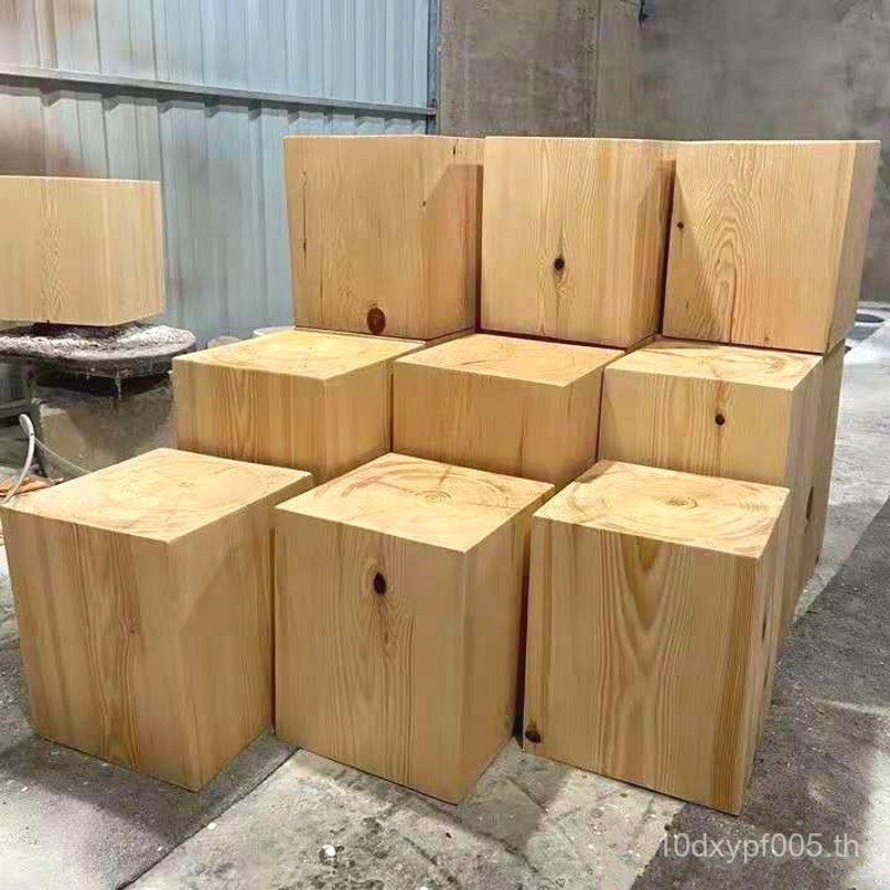 ไม้ประหยัด Pier Stump Square Root สตูลเครื่องประดับสตูลโต๊ะน้ําชาตกแต่งนั่ง Camphor ไม้ไม้เนื้อแข็ง 
