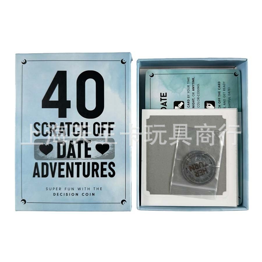 ADVENTURES Game 40 Dating Couple Romantic Scratch Card DATESCRATCHOFF Card UE4F