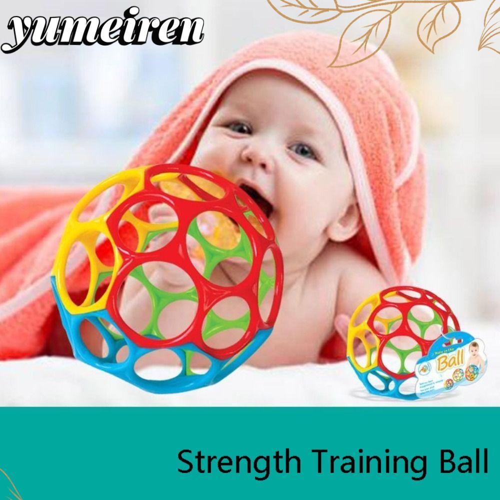 YUMEIREN ลูกบอลฝึกความแข็งแรง, รู BPA-Free Bright Starts Oball, อายุทารกแรกเกิดและขึ้นเด็ก Grip Trai