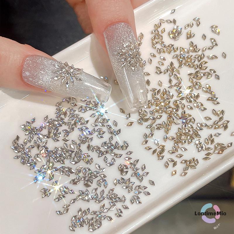 LontimeMio] 50PCS Marquise Nail Art Zircon Rhinestone คริสตัลอุปกรณ์เสริมสําหรับเล็บตกแต่งอุปกรณ์วัสดุใหม่