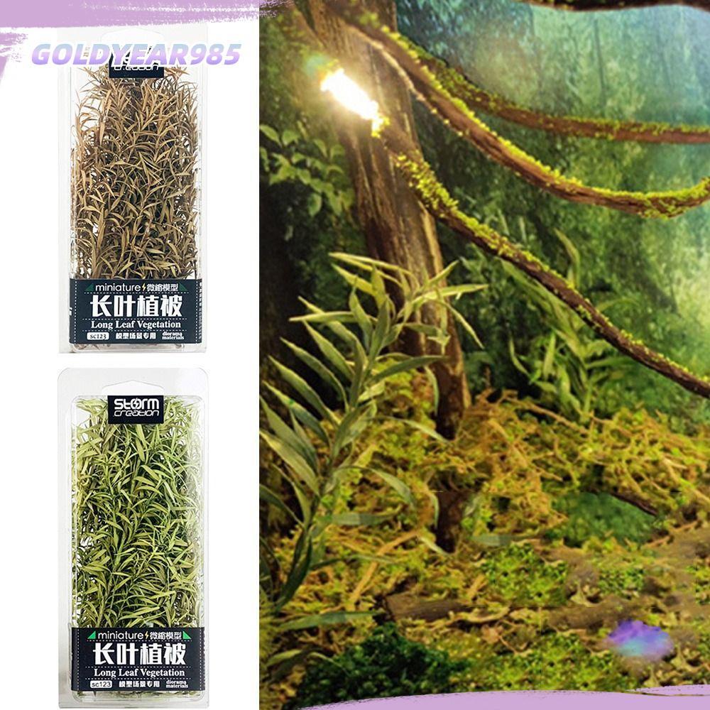 GOLDYEAR985 1 กล่อง Miniature Reed Fairy Garden รถไฟทิวทัศน์อุปกรณ์เสริมโต๊ะทราย Vegetation