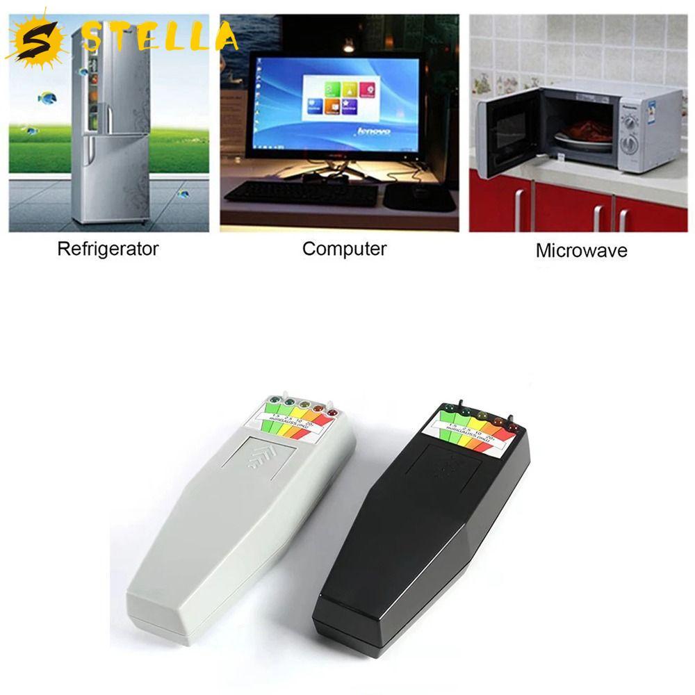 STELLA เครื่องทดสอบรังสีแม่เหล็กไฟฟ้า,ความแม่นยําสูง EMF Reader EMF Gauss Meter, มัลติฟังก์ชั่น 5 LE
