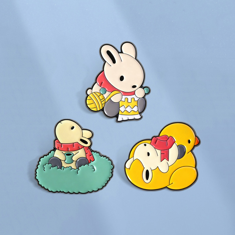 เข็มกลัดลายน่ารัก Moon Bunny จากเกมและแอนิเมะ Tsuki Odyssey เหมาะสำหรับเป็นของขวัญและเครื่องประดับเสื้อผ้า