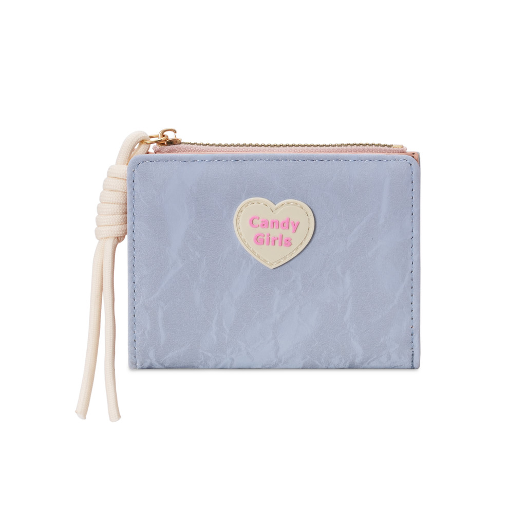 กระเป๋าสตางค์หนังแฟชั่น ขนาดเล็ก พับสองครั้ง สำหรับผู้หญิง พร้อมช่องเก็บบัตรและเหรียญ - รูปที่ 5