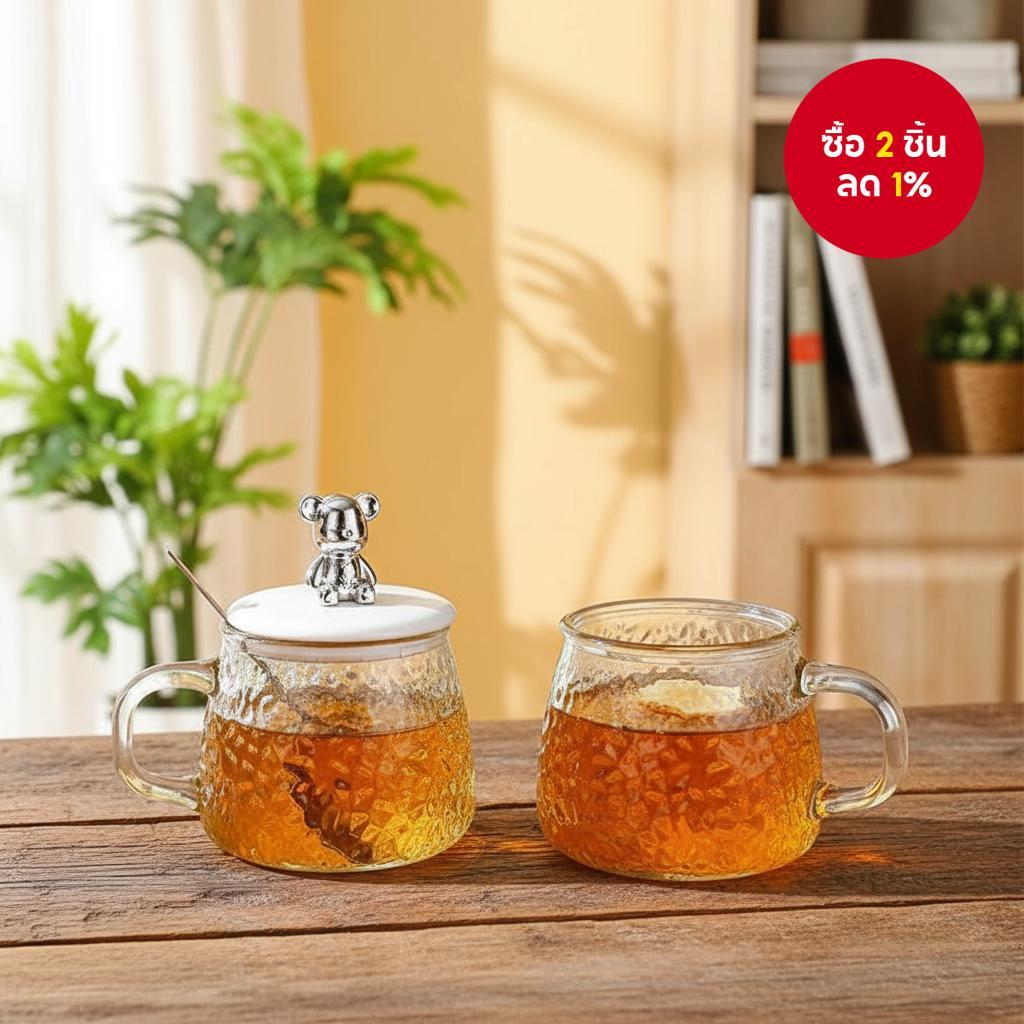 แก้วมัคการ์ตูนสุดน่ารักโดย Winter Ulife - มาพร้อมฝาปิดและช้อน