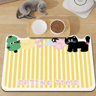 PawPals แผ่นรองจานสัตว์เลี้ยง กันลื่น ขนาดใหญ่ หนัง PU กันน้ำ กันลื่น ขนาดใหญ่