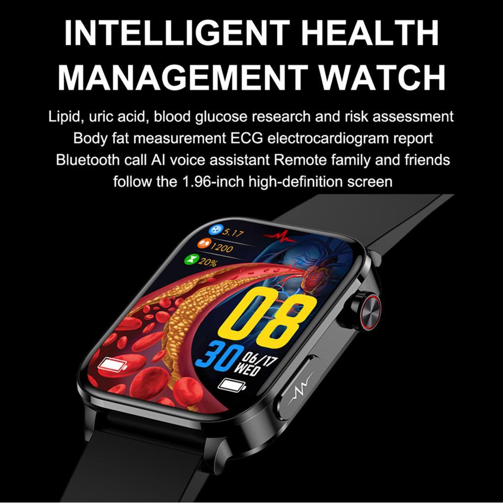 สมาร์ทวอทช์ BT Call Health Monitor การตรวจสอบมัลติฟังก์ชั่นหน้าจอที่ชัดเจนสูงอายุการใช้งานแบตเตอรี่ย