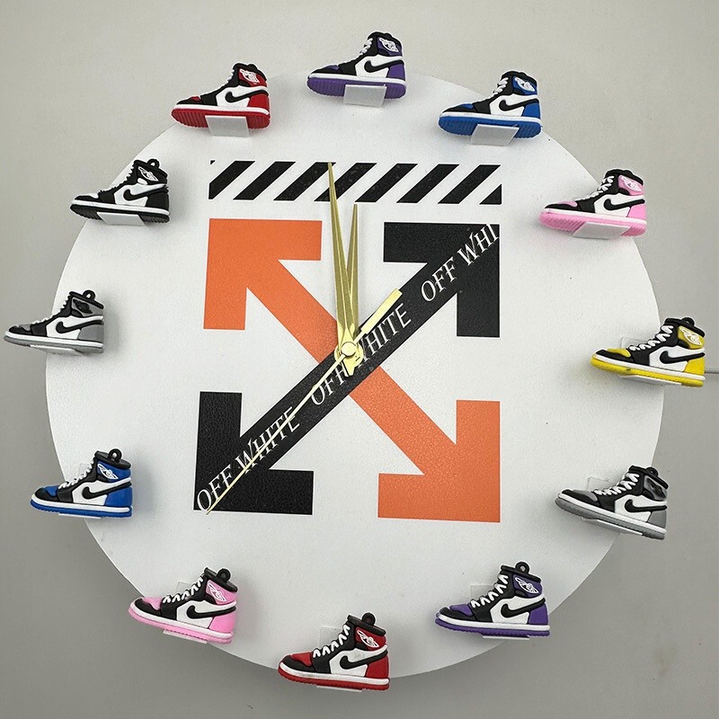 Decoration Room Boy Hotselling Unique Clock 3D Basketball Shoes Fashion Trend Model Creative Bedroom