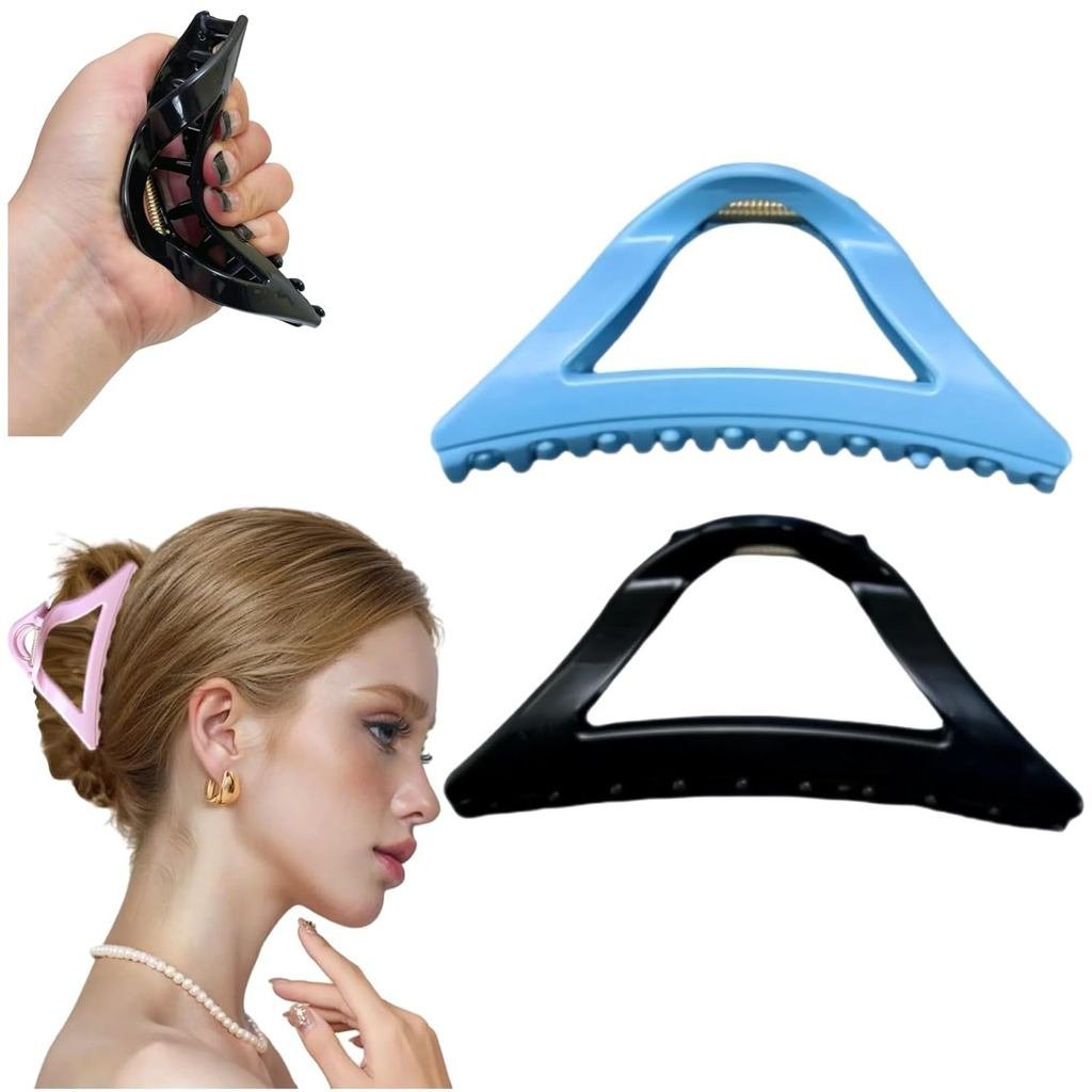 คลิปกรงเล็บแบบยืดหยุ่น Cozy Clip สำหรับผมหยิกหรือนุ่ม น้ำหนักเบานุ่มสบาย มีให้เลือกหลายสี (เซ็ต 2 ชิ