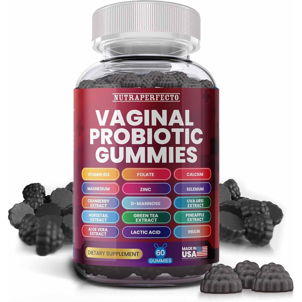 กัมมี่โปรไบโอติกช่องคลอดสําหรับผู้หญิง – BV & Yeast Infection Support, pH Balance, Cranberry & D-Man