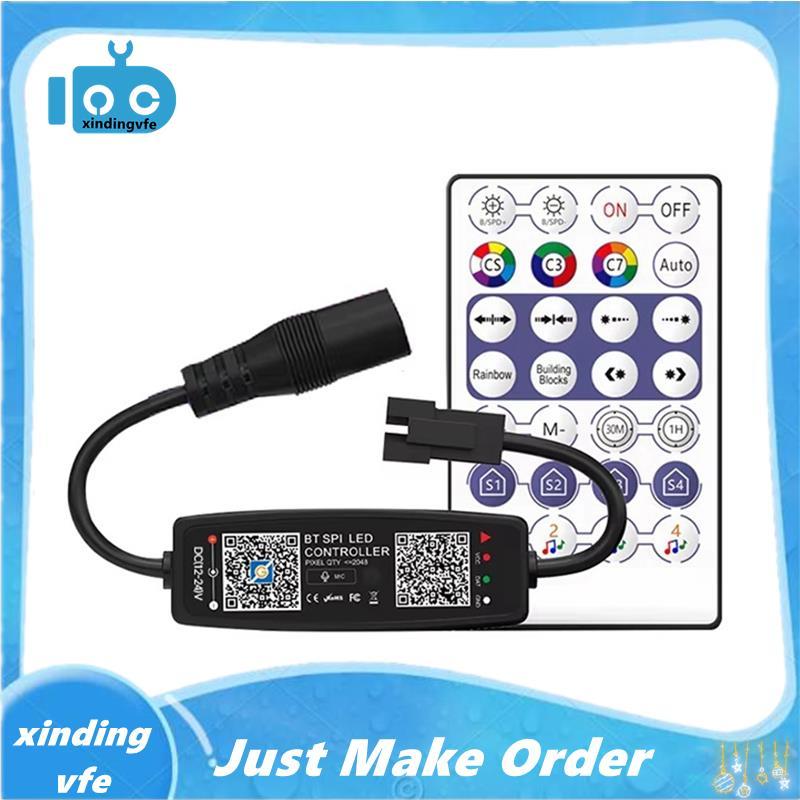 WS2812B Controller รีโมทคอนโทรลเพลง APP ควบคุมสําหรับ Pixel LED Strip Light SK6812 WS2811 WS2812