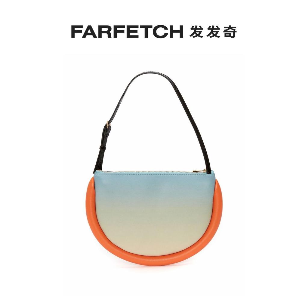 กระเป๋าถือ JW Anderson ดีไซน์พิมพ์ลายครึ่งวงเดือน สไตล์ saddle bag สำหรับ 여성