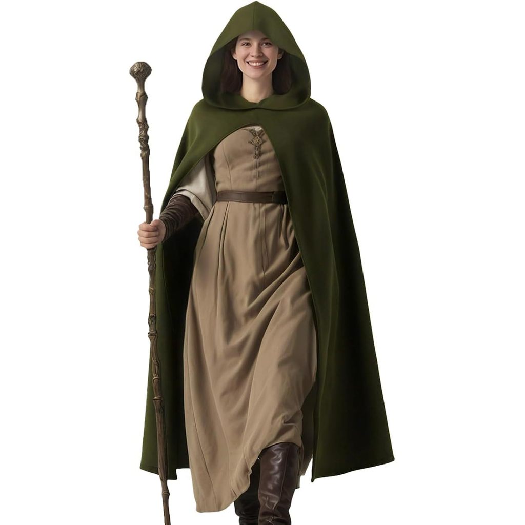 [พร้อมสต็อก] ใหม่สไตล์ยุคกลางเสื้อคลุมเสื้อคลุมฮาโลวีนไวกิ้งเวทีตัวช่วยสร้างประสิทธิภาพเครื่องแต่งกายนักรบประสิทธิภาพเครื่องแต่งกายอุปกรณ์ประกอบฉาก WJG - รูปที่ 3