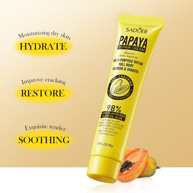 จัดส่ง 24 ชั่วโมง Body Lotion SADOER Anti-Dry Cracked Papaya Soothing Moisturizing Body Lotion โรงงา