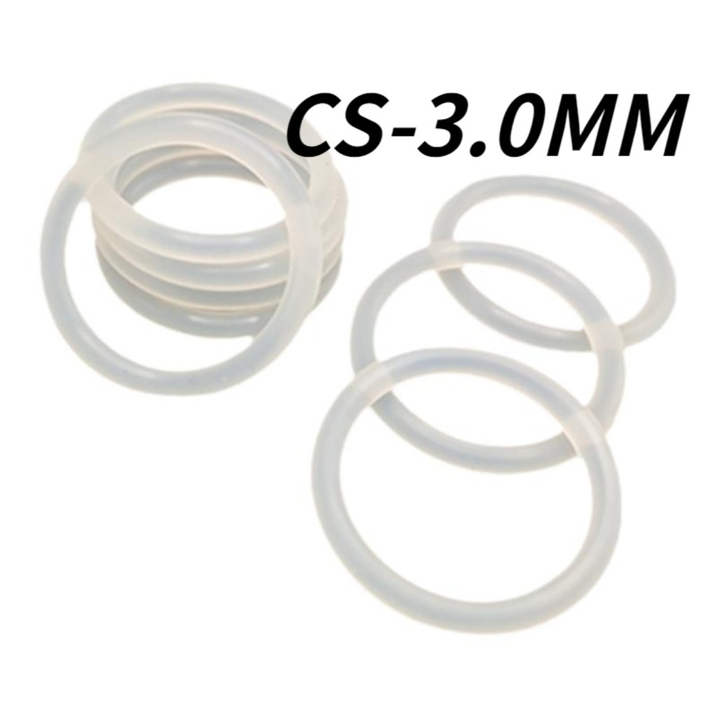 (-XCF)ปะเก็นโอริง CS3mm*OD9-100mm โอริงแหวนซีลซิลิโคนสีขาวซีลเกรดอาหารแหวนยางกันน้ําปะเก็นยืดหยุ่น