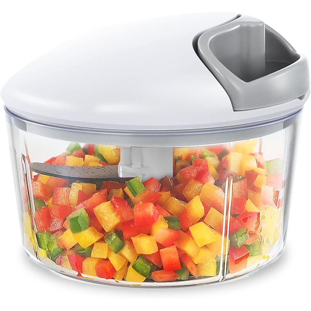 Food Chopper Manual, Onion Garlic Vegetable Cutter Easy to Clean, Hand Nut Chopper for Vegetable, Fr