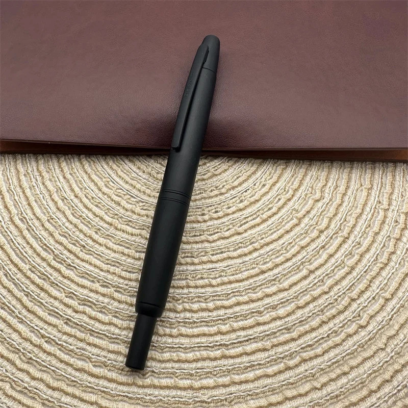 Jinhao 10 Retractable Press Fountain Pen Ef/f Nib พร้อมหมึกแปลงเขียนของขวัญปากกา, สีดํา