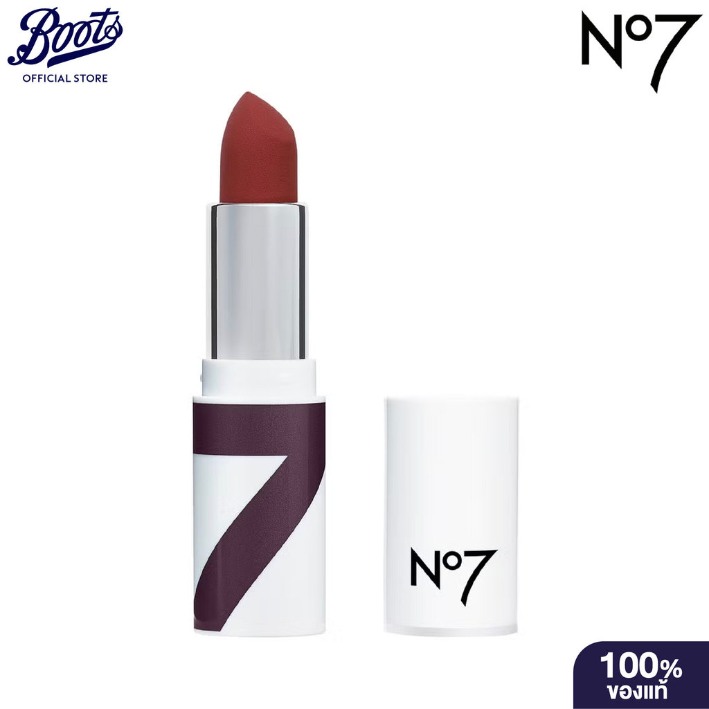 No7 นัมเบอร์เซเว่น เวลเวท แมท ลิปสติก สการ์เล็ต 3กรัม NO7 VELVET MATTE LIPSTICK SCARLET 3G