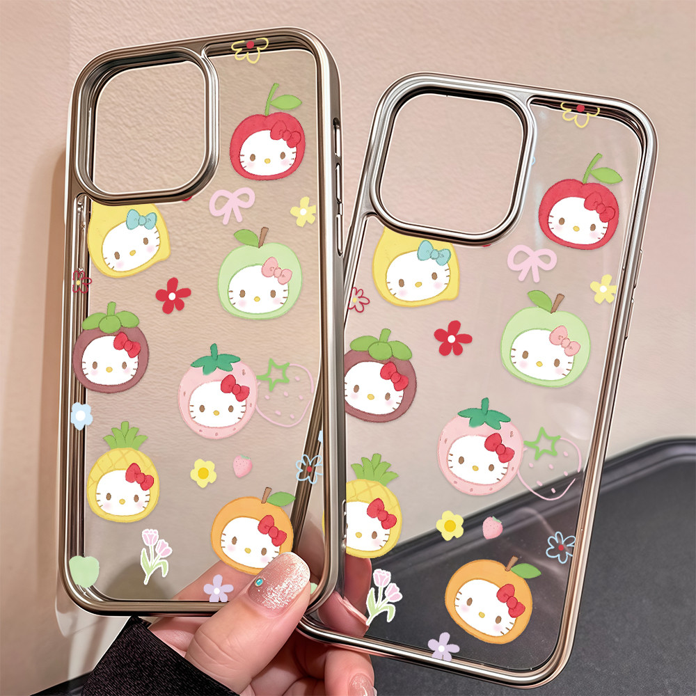 จัดส่งที่ไทย เคสมือถือ ไฮโซ น่ารัก เคสใสครอบสีเงิน For IPhone 17 16 15 14 13 11 6 7 8 plus Pro Proma