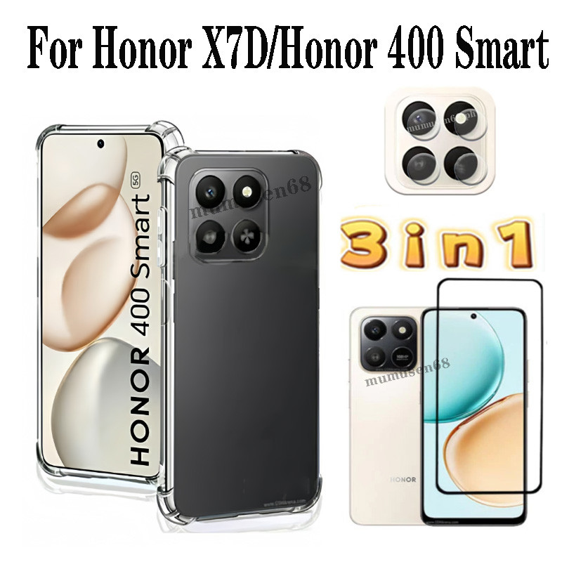Honor X7D เคสโทรศัพท์กันกระแทกสําหรับ Honor 400 สมาร์ท X7C Honor 200 สมาร์ท X6C X8C ฟิล์มกระจกนิรภัย