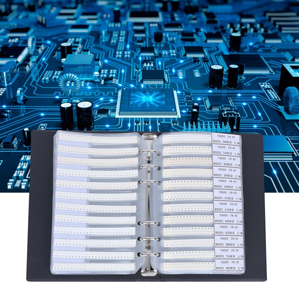mamamoo1-TH 0201 170 ตัวต้านทานค่าการแบ่งประเภทชุดส่วนประกอบอิเล็กทรอนิกส์พลาสติกตัวอย่างหนังสือสีดำ