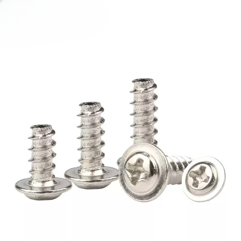 แพน สกรูเกลียวปล่อย  หัวแพน แฉก/ชุบนิกเกิล / ดำ（หางแบน） น็อต สกรู หัวร่ม หัวกระทะ แฉก T+  เกลียวปล่อย M1.4-M4 * L3-20mm CQ-MB-1 - รูปที่ 6