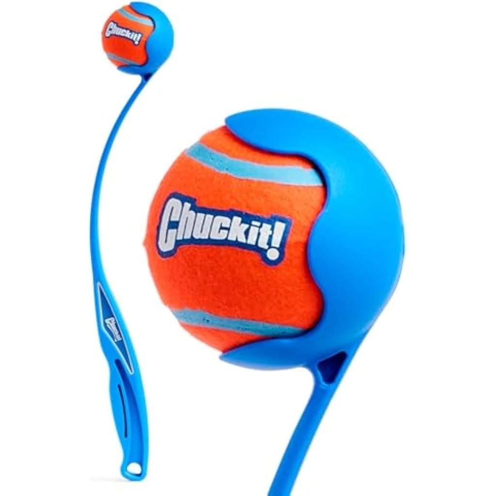 เชย! Dog Ball Launcher - Junior 18" with Medium (2.5"), Dog Fretch Ball Thrower, For Dogs 20-60 Poun