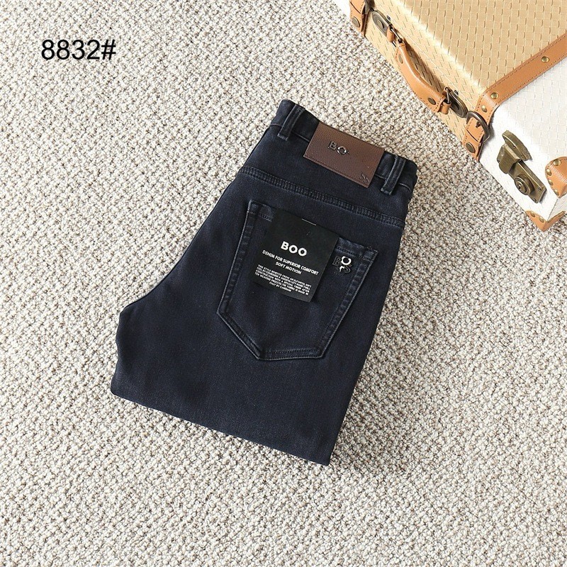 DB2D B0SS Boss Business Casual Straight Versatile Thick Youth Jeans for Men