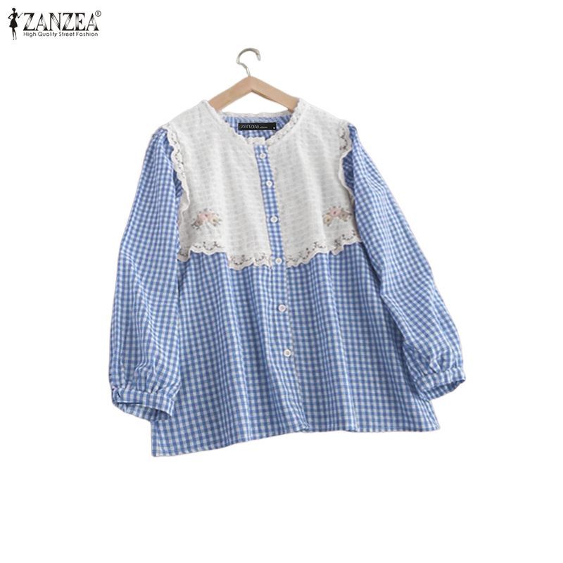 ZANZEA กระโปรงทรง A-line สไตล์เกาหลีสำหรับผู้หญิง ผ้าลูกไม้พิมพ์ลายดอกไม้