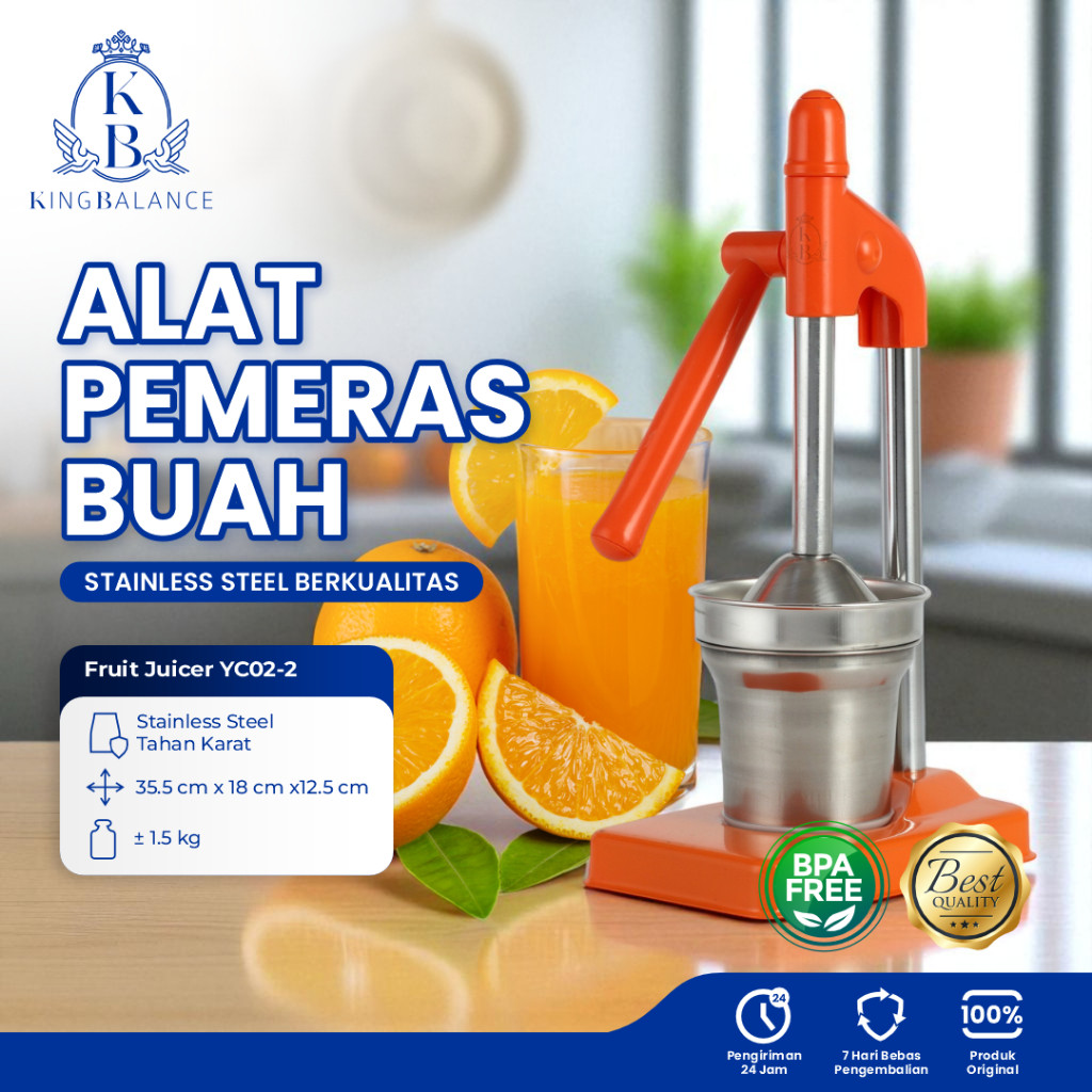 LALIA Living - เครื่องคั้นน้ําผลไม้ผลไม้สแตนเลสแบบแมนนวล YC02-2