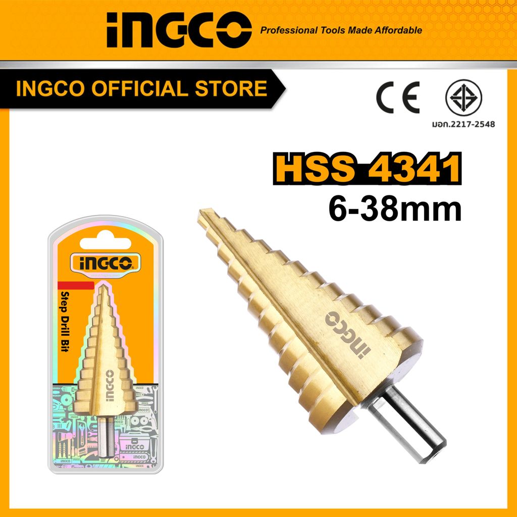 INGCO ดอกสว่านเจดีย์ 6-38mm. AKSDS63803