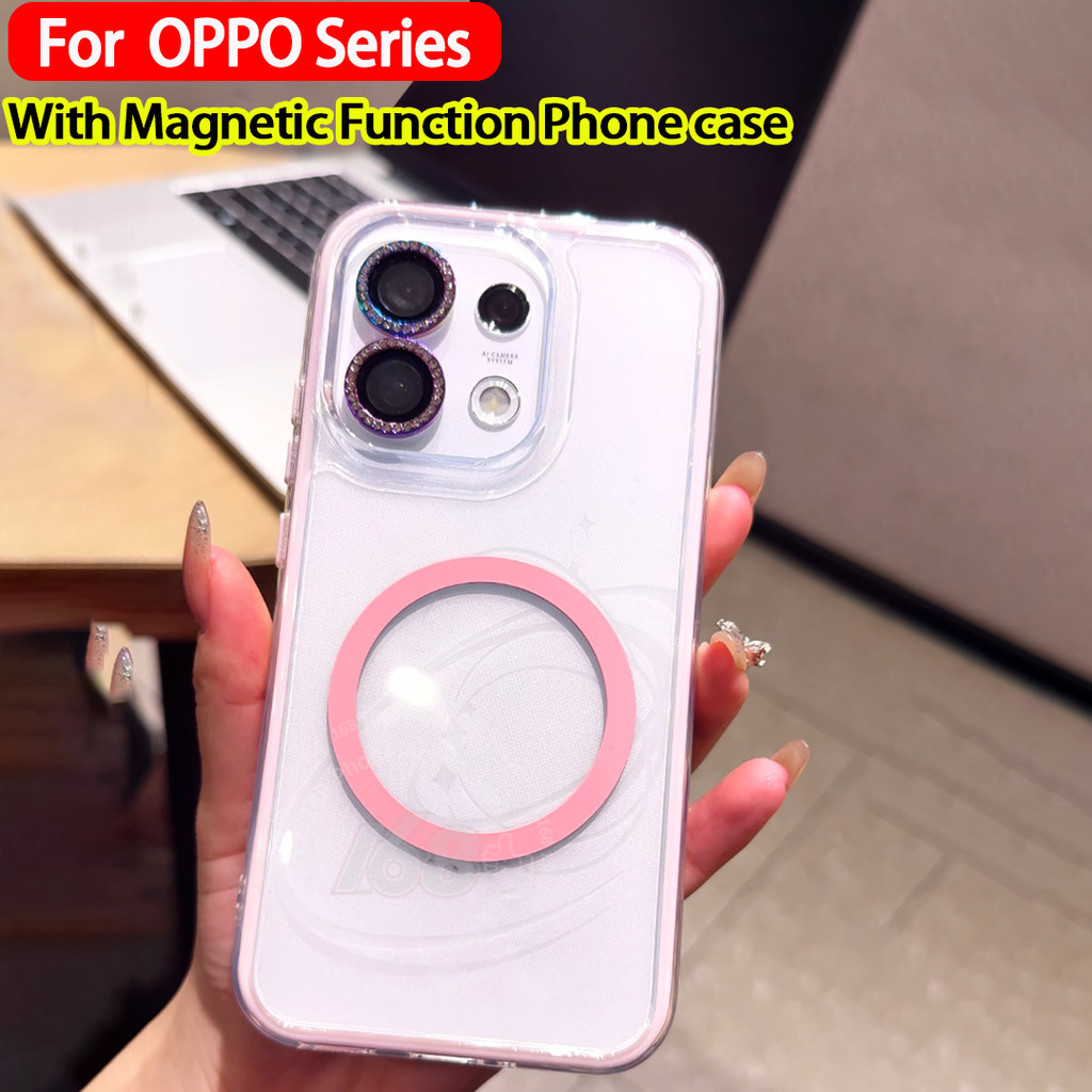 เคส OPPO Reno 16 16F 5G เคส OPPO Reno 16 Pro 5G เคสใสกันกระแทกแม่เหล็ก เคสเจล 2 in 1 เคสใสหนาป้องกันการตก