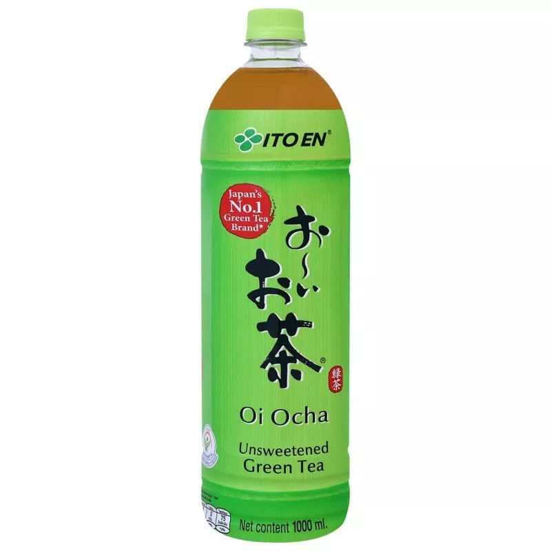อิโตเอ็นชาเขียวพร้อมดื่มสูตรไม่มีน้ำตาล 1000มล. Itoen Unsweetened Green Tea 1000ml. [หมายเลขบาร์โค้ด 8859112600156 ]