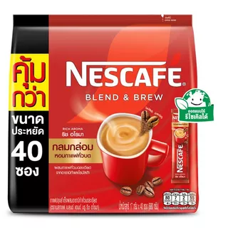 เนสกาแฟเบลนด์แอนด์บรูริชอโรมากาแฟปรุงสำเร็จชนิดผง 16ก แพค 40ซอง Nescafe B&B Rich Aroma 16X40 [8850127059090 ]